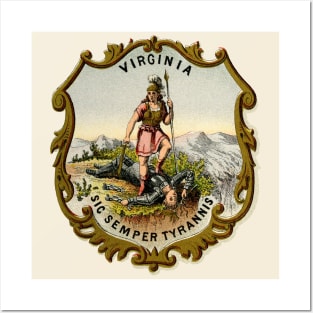 1876 Virginia Coat of Arms Posters and Art